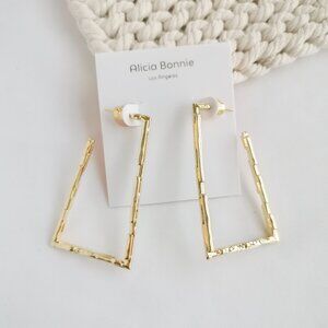 Authentic Alicia Bonnie Cora Gold Drop Earrings